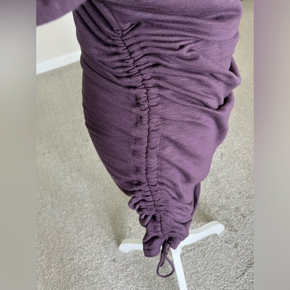 NWT Anthropologie Daily Practice Purple Sweater Dress with Ruched Sides Size Med - Picture 4 of 9